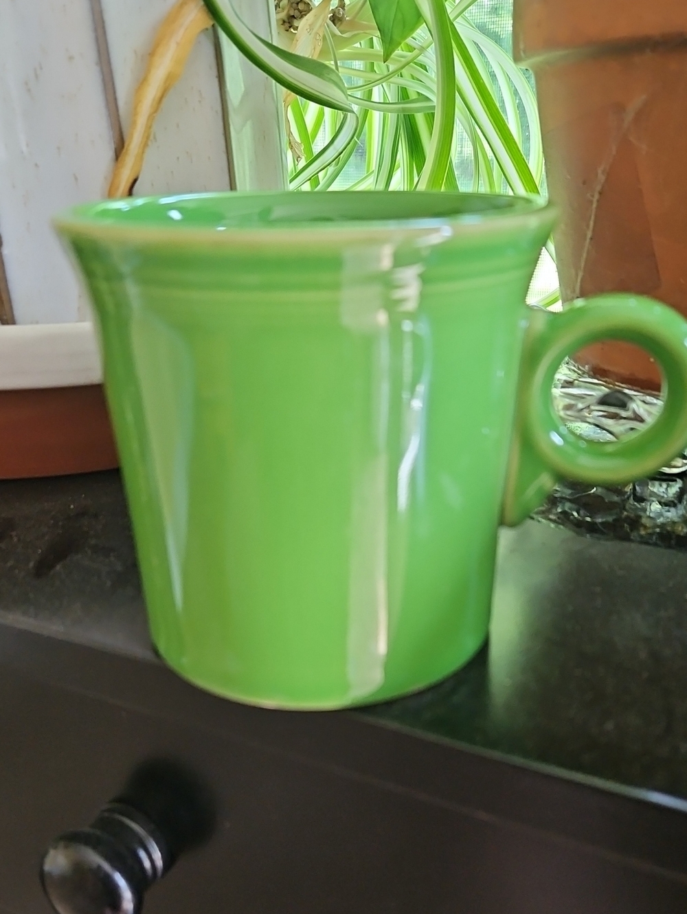 Fiesta Bright Green Ceramic Mug with Loop Handle